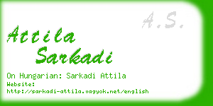 attila sarkadi business card